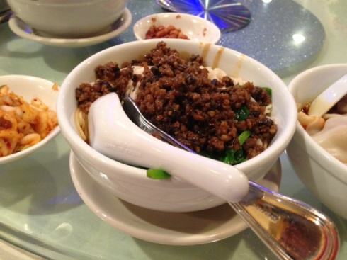 Dandan noodles. Not as great as Han Dynasty's, but porky and spicy all the same